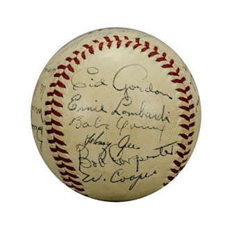 1946 New York Giants Team Signed Baseball (23 Signatures Including Lombardi)
